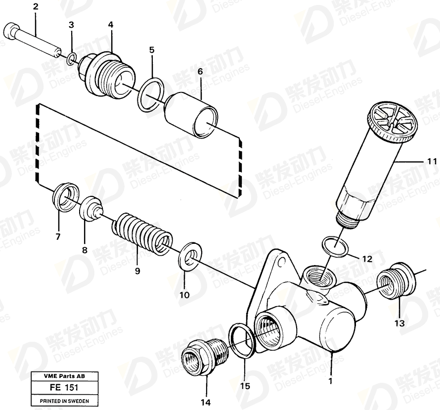 VOLVO Feed Pump 244825 Drawing