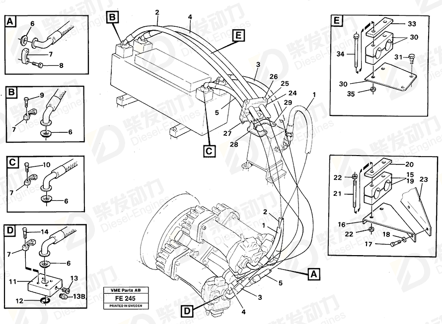 VOLVO Hexagon screw 970952 Drawing