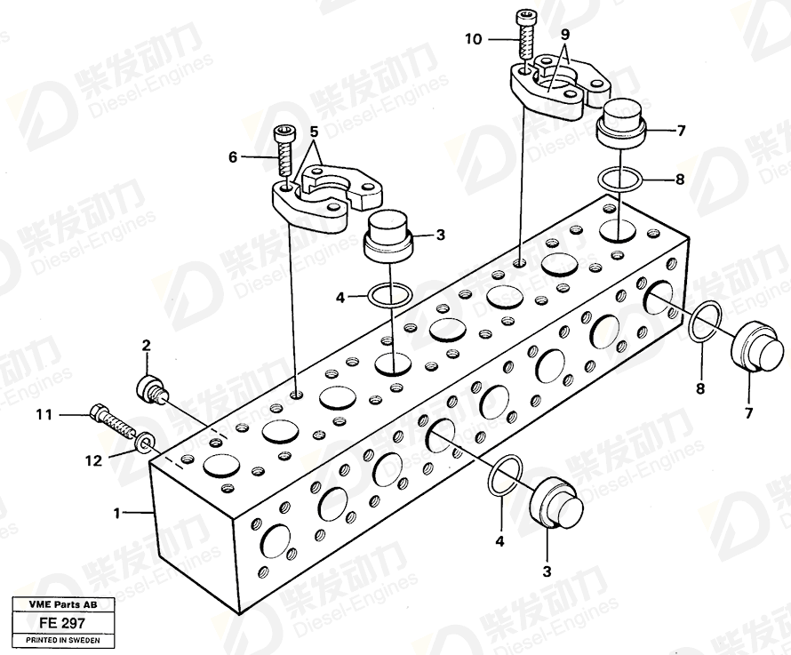 VOLVO Hexagon screw 970980 Drawing VOLVO Hexagon screw 970980 Drawing