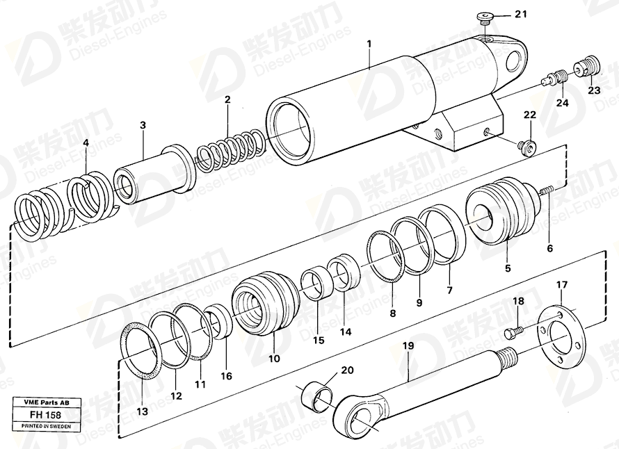 VOLVO Tube Plug 14023406 Drawing