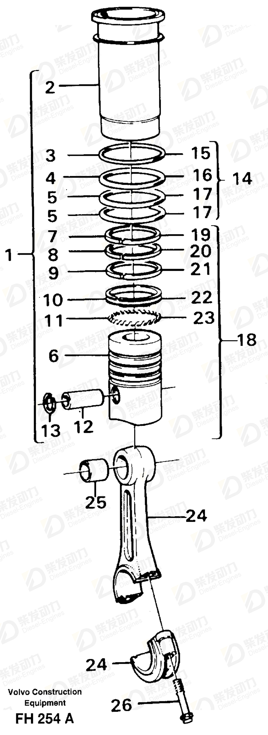 VOLVO Sealing ring 424831 Drawing VOLVO Sealing ring 424831 Drawing