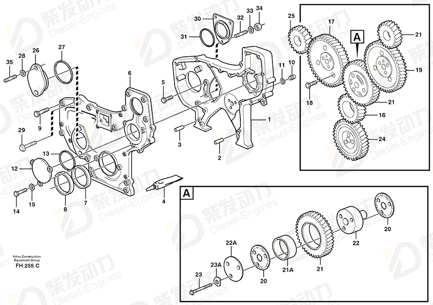 VOLVO Cover 465735 Drawing