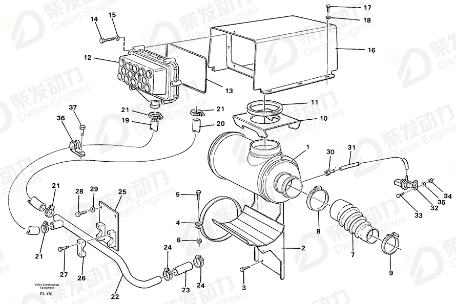 VOLVO Safety filter 11110152 Drawing