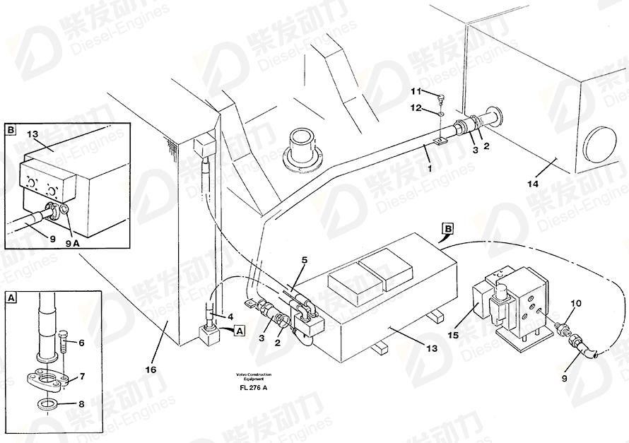 VOLVO Flange half 935594 Drawing