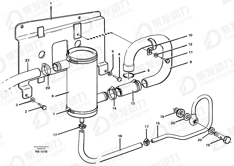 VOLVO Reduction nipple 11031931 Drawing VOLVO Reduction nipple 11031931 Drawing