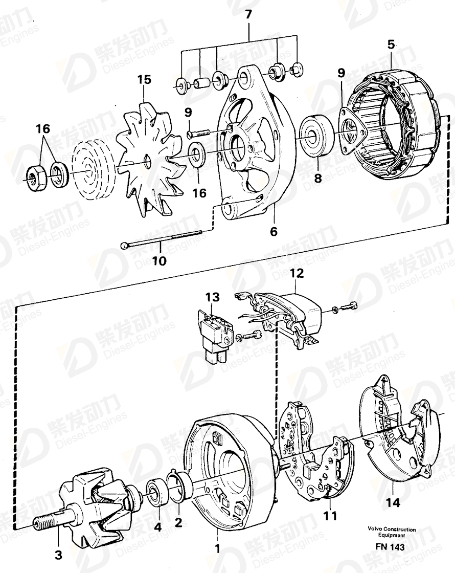 VOLVO Screw kit 6212852 Drawing
