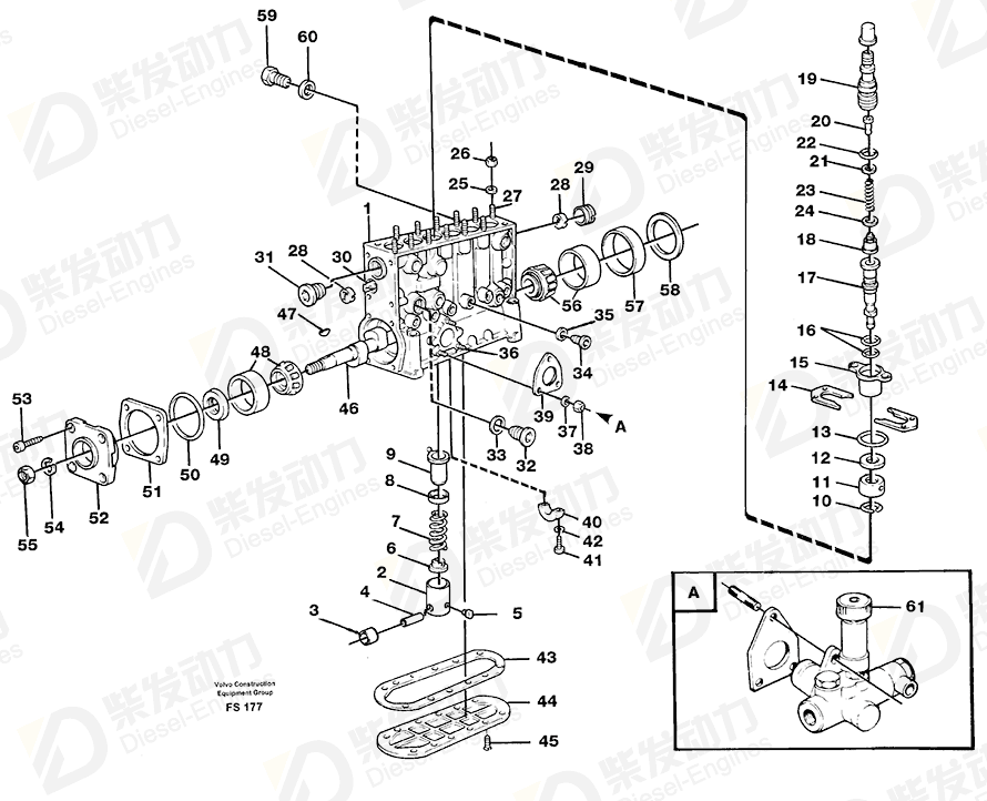 VOLVO Control sleeve 240782 Drawing