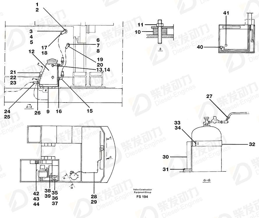 VOLVO Cable terminal 965822 Drawing