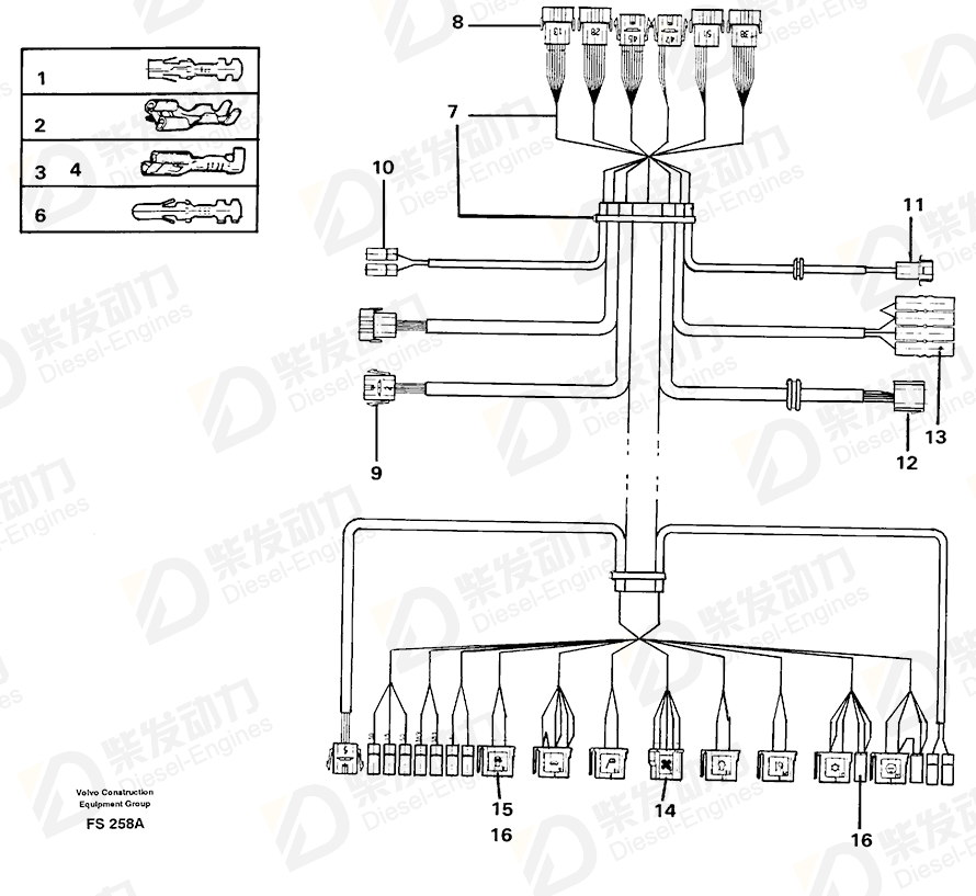VOLVO Cable terminal 949401 Drawing VOLVO Cable terminal 949401 Drawing