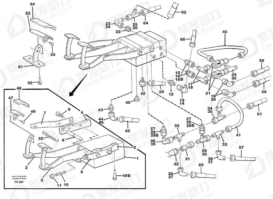 VOLVO Brake light switch 4803620 Drawing VOLVO Brake light switch 4803620 Drawing