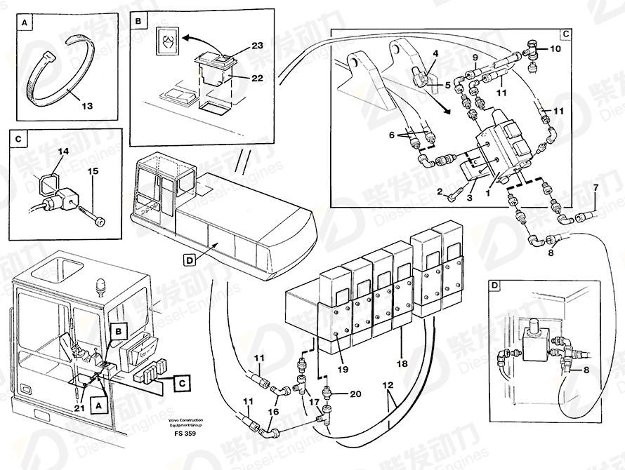 VOLVO El Cable 970628 Drawing