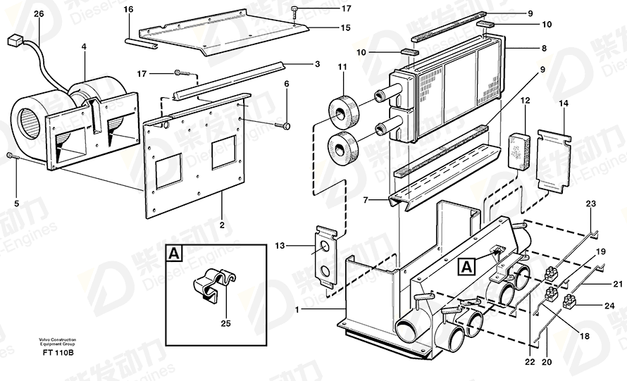 VOLVO Fan motor 11996067 Drawing