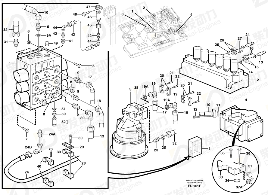 VOLVO Clamp 952635 Drawing