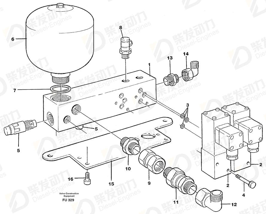 VOLVO O-ring 955980 Drawing