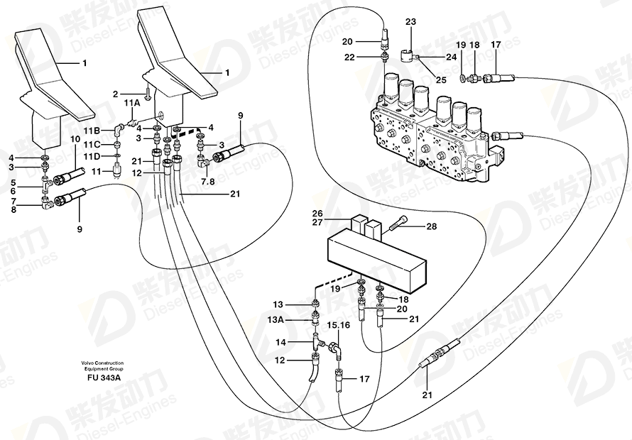 VOLVO Sealing wire 1507304 Drawing