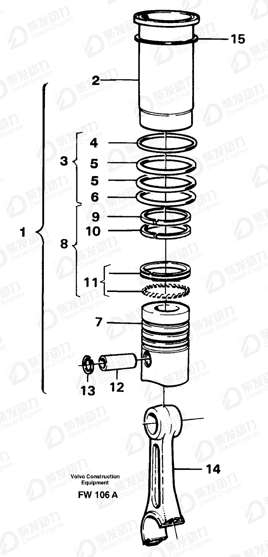 VOLVO Compression ring 477492 Drawing