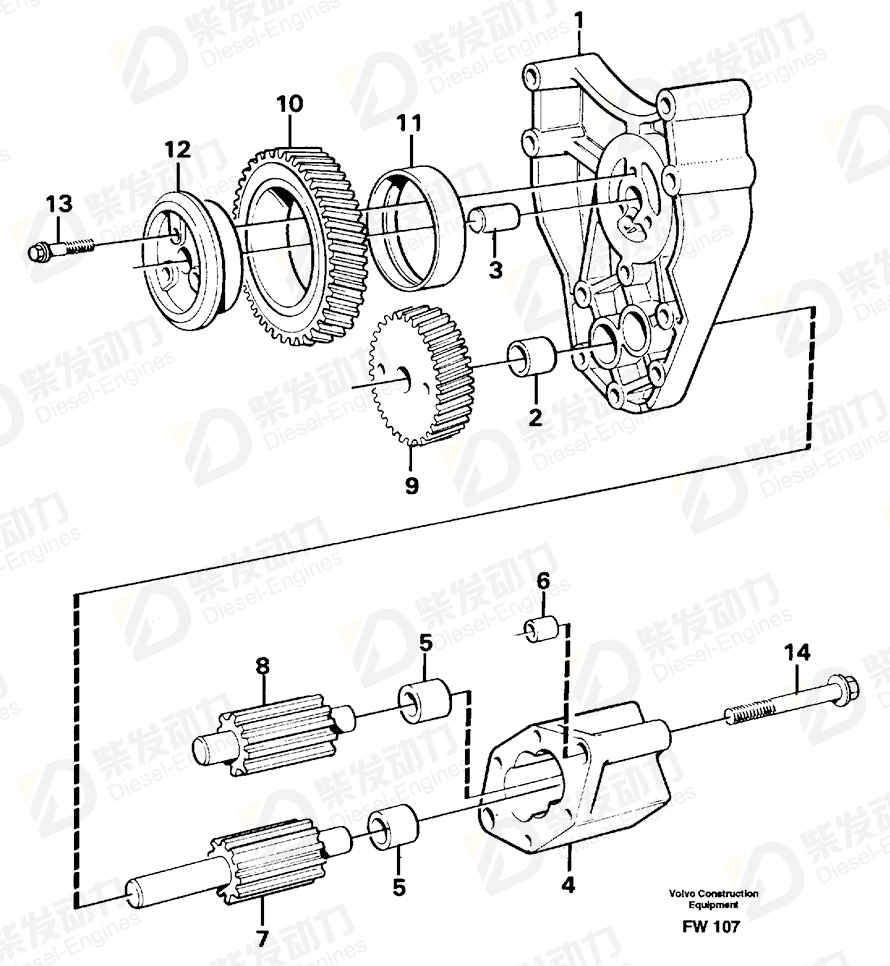 VOLVO Oil pump housing 471727 Drawing