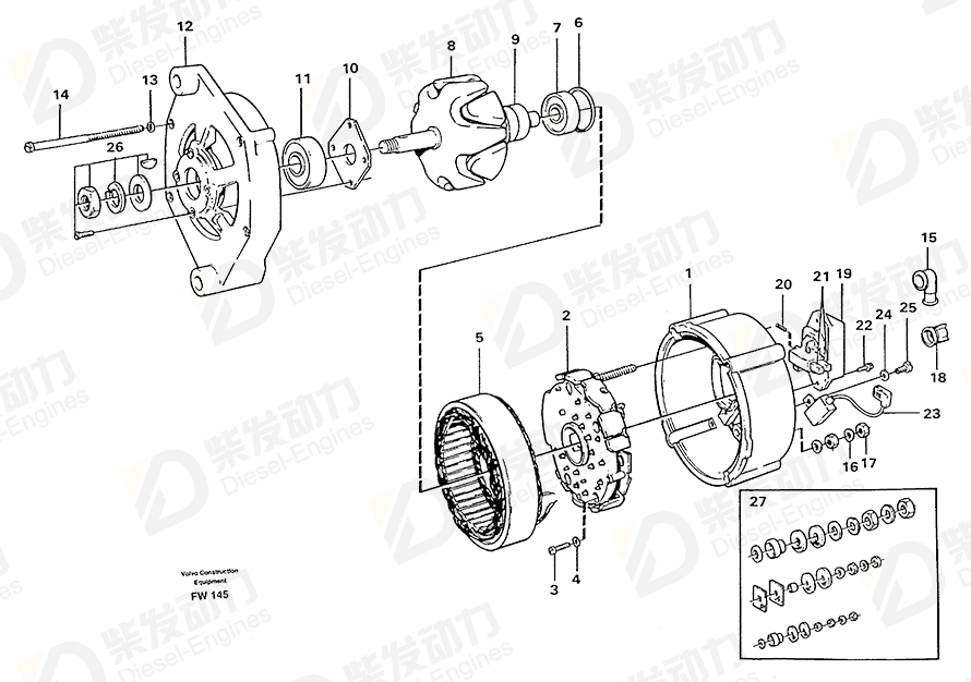 VOLVO Stator 3090432 Drawing