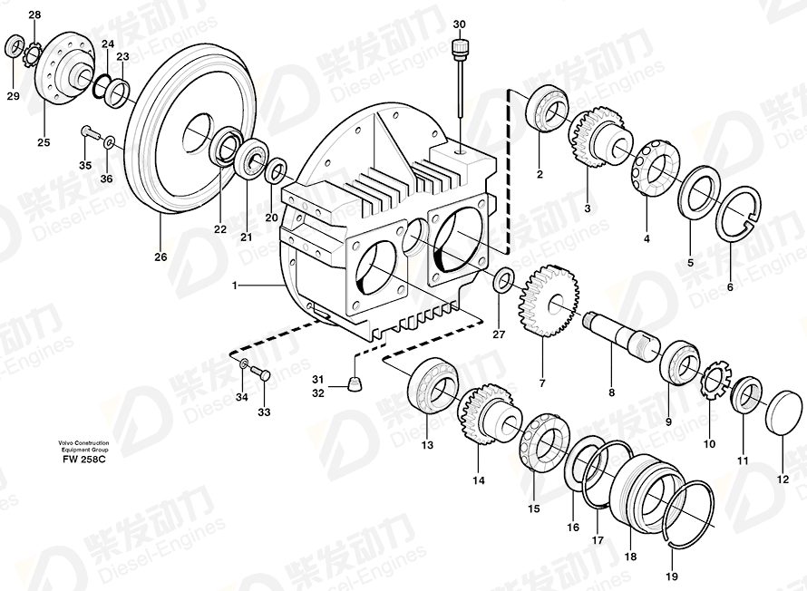 VOLVO Roller bearing 4880215 Drawing VOLVO Roller bearing 4880215 Drawing