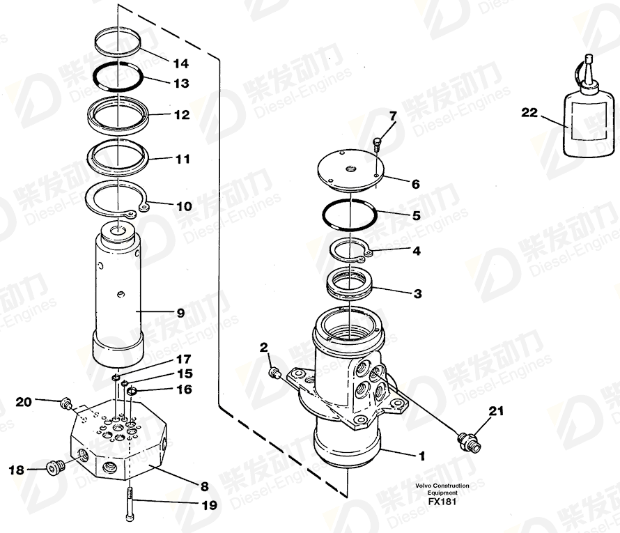 VOLVO Hex. socket screw 959227 Drawing VOLVO Hex. socket screw 959227 Drawing