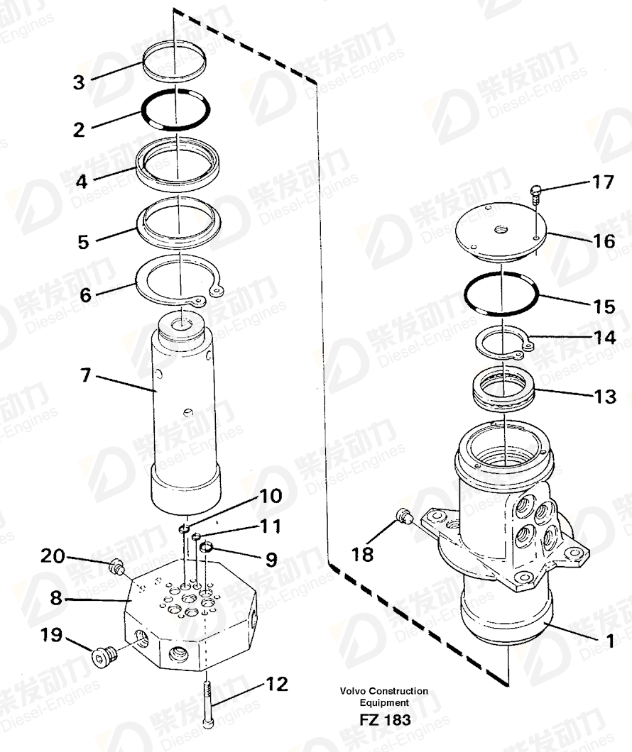 VOLVO O-ring 925262 Drawing