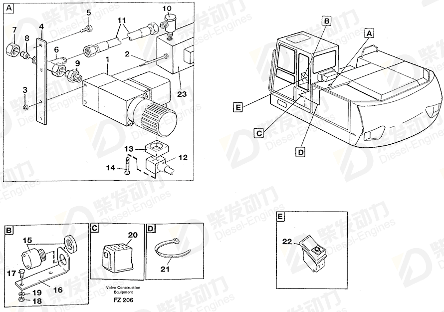 VOLVO Cable Contact 14212990 Drawing VOLVO Cable Contact 14212990 Drawing