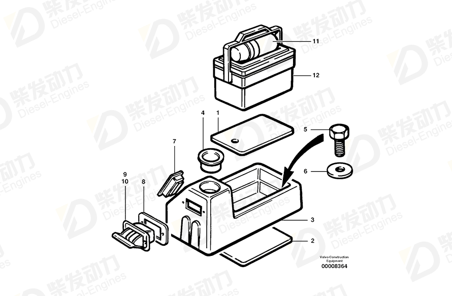 VOLVO Cup holder 11058997 Drawing
