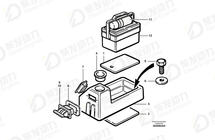 VOLVO Cup holder 11058997 Drawing VOLVO Cup holder 11058997 Drawing
