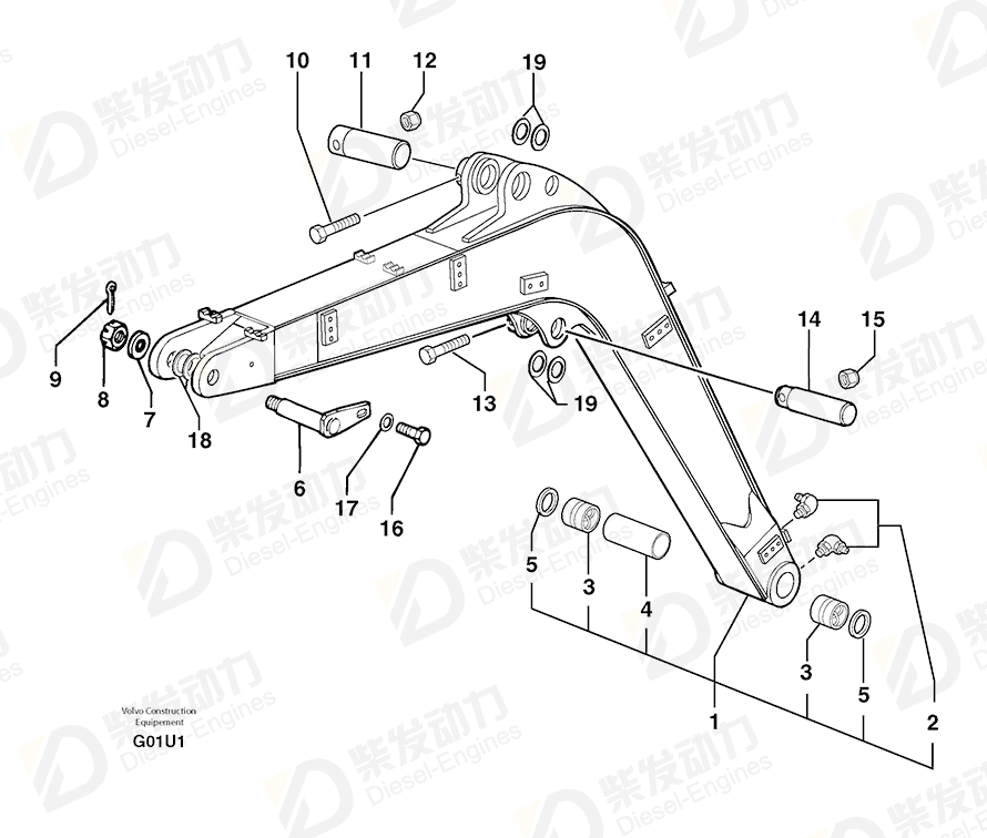 VOLVO Stub Axle 4090097 Drawing