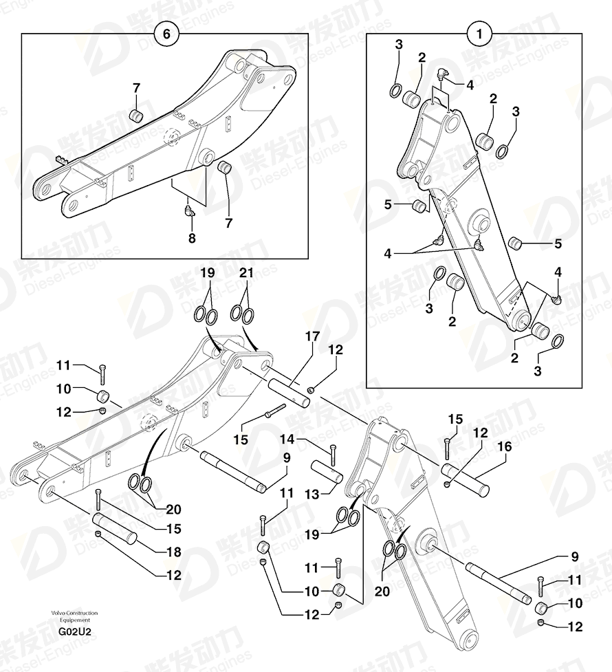 VOLVO Bushing 3870255 Drawing