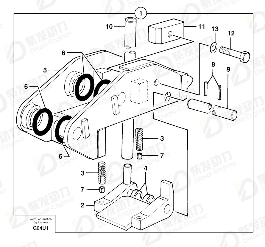 VOLVO Attachment bracket 6820114 Drawing VOLVO Attachment bracket 6820114 Drawing