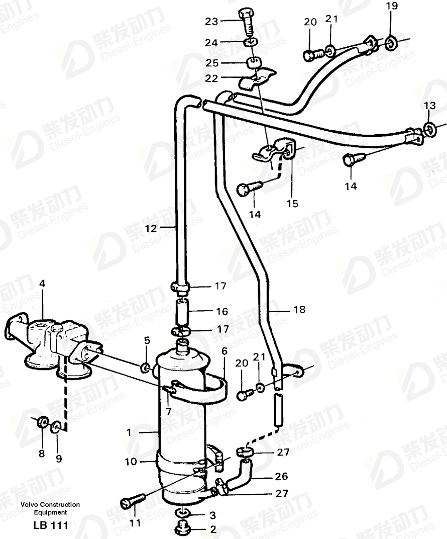 VOLVO Spacer sleeve 470721 Drawing VOLVO Spacer sleeve 470721 Drawing