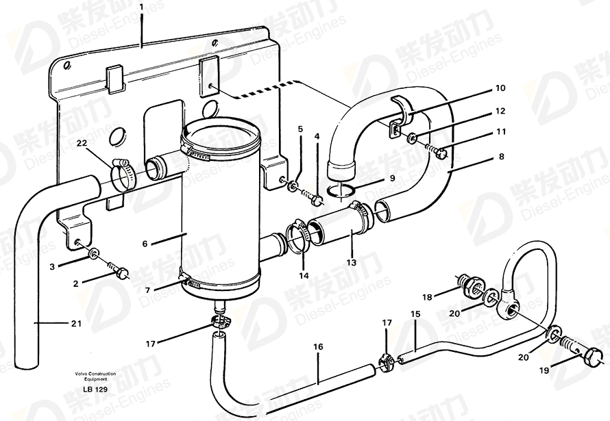 VOLVO Reduction nipple 11031981 Drawing VOLVO Reduction nipple 11031981 Drawing