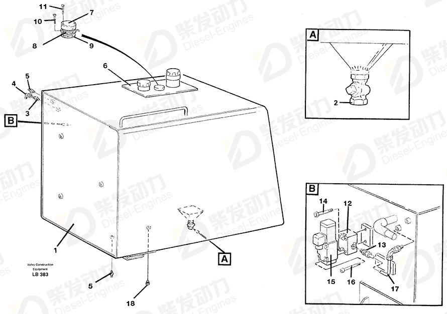 VOLVO Hexagon screw 955268 Drawing VOLVO Hexagon screw 955268 Drawing