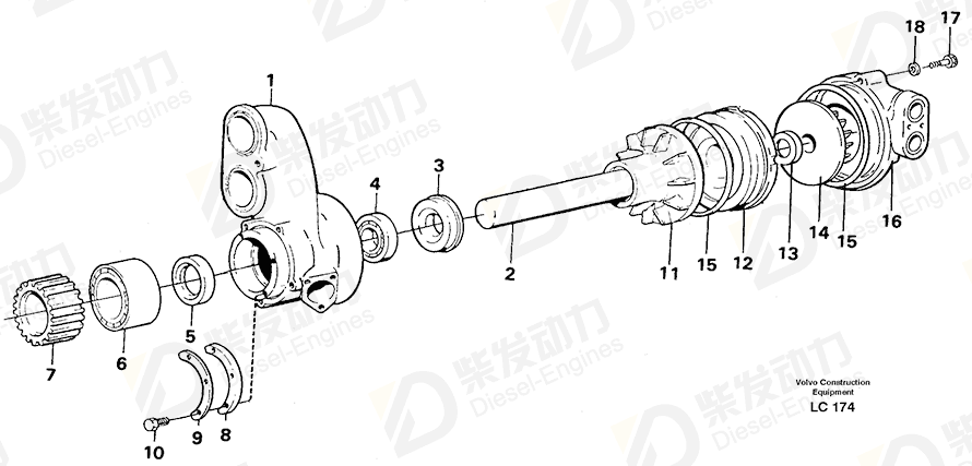 VOLVO Pump housing 11031854 Drawing