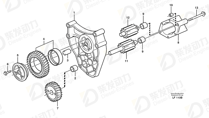 VOLVO Oil pump 477547 Drawing