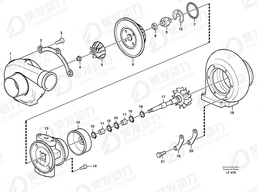 VOLVO Piston ring 6212285 Drawing VOLVO Piston ring 6212285 Drawing