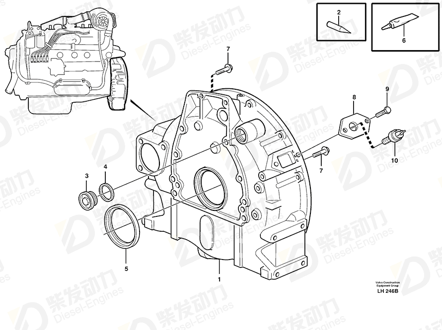 VOLVO Flange screw 968753 Drawing