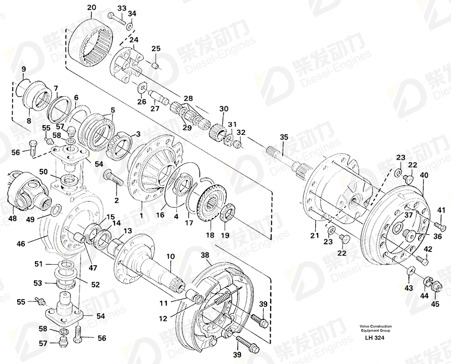 VOLVO Roller bearing 6210074 Drawing VOLVO Roller bearing 6210074 Drawing