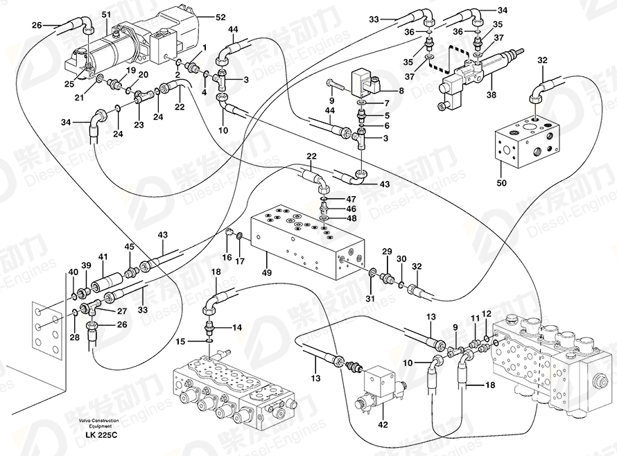 VOLVO Hexagon screw 955252 Drawing VOLVO Hexagon screw 955252 Drawing