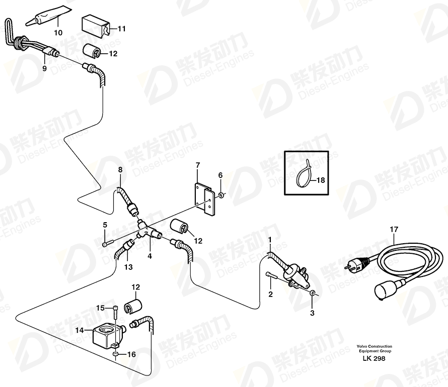 VOLVO Cable 11988717 Drawing