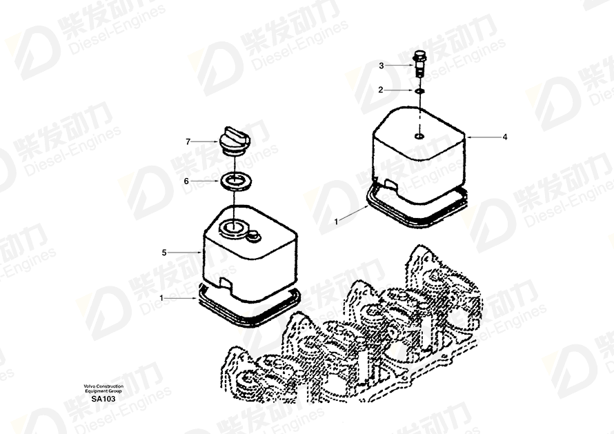 VOLVO Cover SA3928404 Drawing