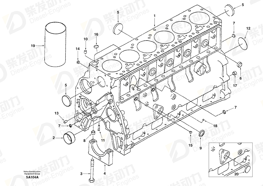 VOLVO Liner_piston SAJ904166 Drawing VOLVO Liner_piston SAJ904166 Drawing