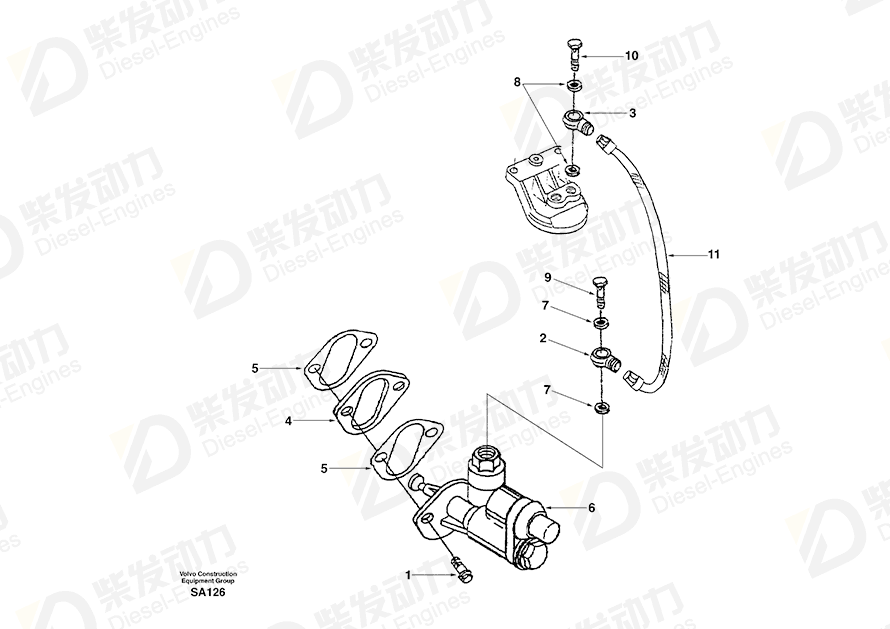 VOLVO Spacer SA3914284 Drawing