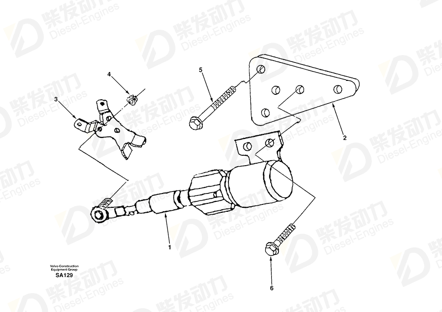 VOLVO Lever SA3930657 Drawing