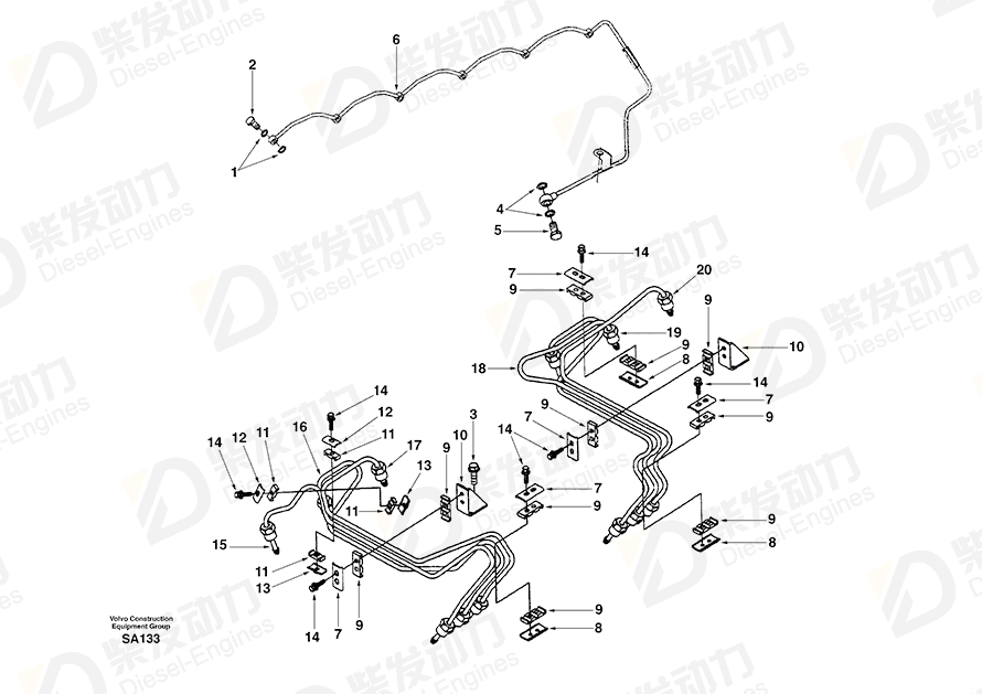 VOLVO Screw SA3918108 Drawing