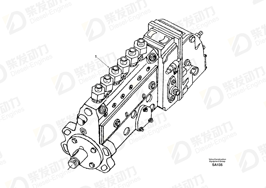 VOLVO Fuel Injet Pump SA3283916 Drawing VOLVO Fuel Injet Pump SA3283916 Drawing
