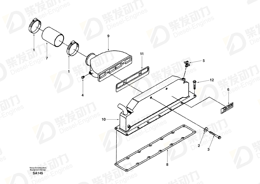 VOLVO Gasket SA3930426 Drawing