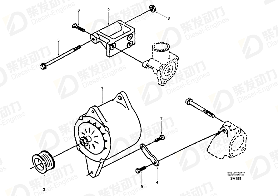 VOLVO Brace SA3910924 Drawing