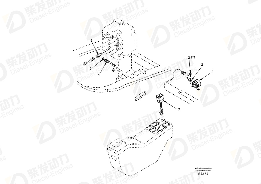 VOLVO Switch SA1023-05180 Drawing